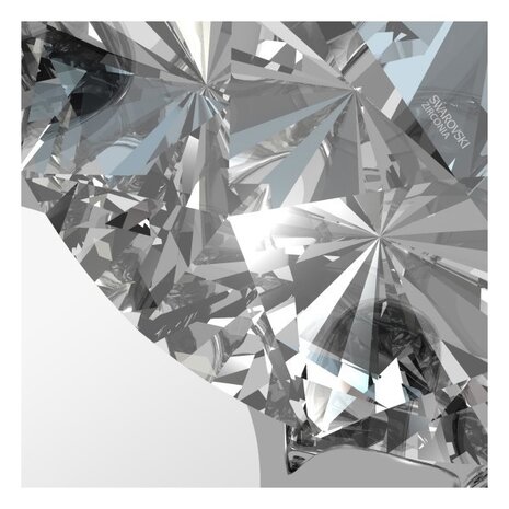 Sterling Zilveren Ketting met Swarovski Zirconia "Crystal"